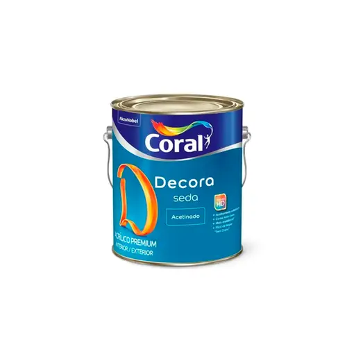 Tinta Acrílica Acabamento De Seda Acetinado Branco 3,6L Coral
