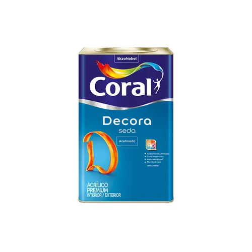 Tinta Acrílica Acabamento De Seda Acetinado Branco 18L Coral
