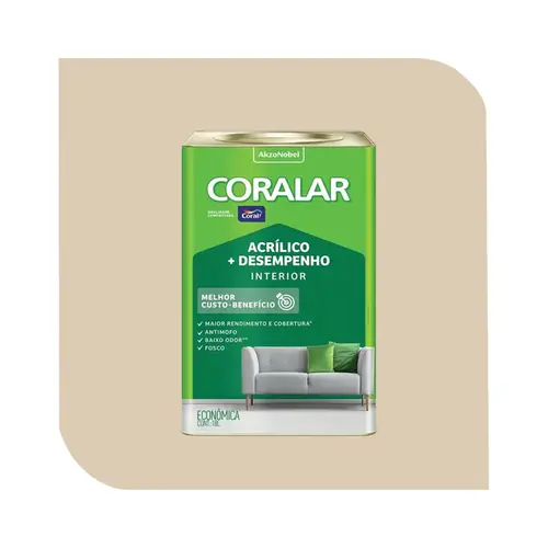 TINTA  ACRÍLICA CORALAR AREIA 18L CORAL