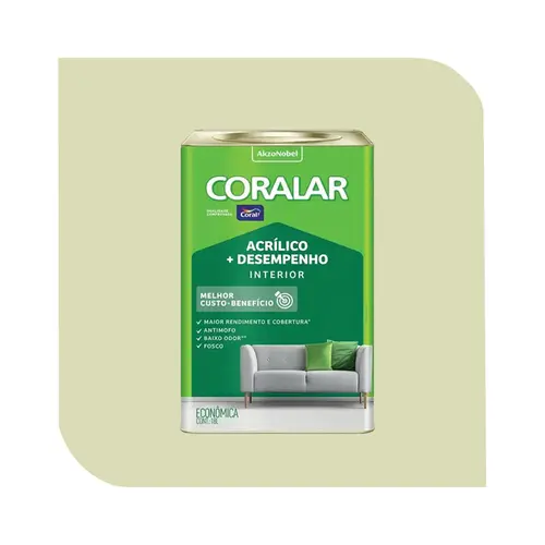Tinta  Acrílica Coralar Verde Vale 18 Litros Coral