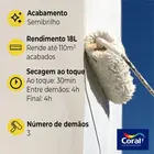 Tinta Decora Acrílica Premium Semi Brilho 18 Litros Branca 5239355 CORAL