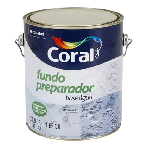 Fundo Preparador de Parede Base Água 3,6L Incolor Coral