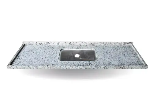 Pia de Cozinha Granito Cuba Funda 1,52m Branco Dallas Kasa