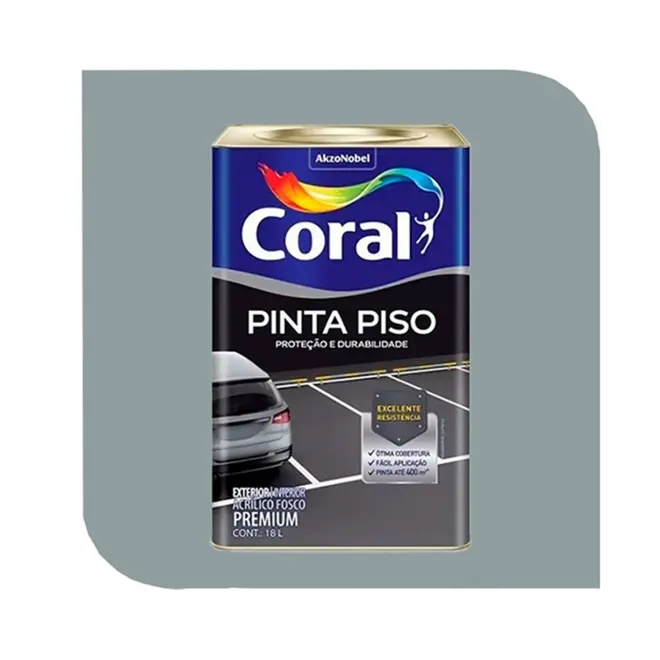 TINTA PINTA PISO 18L CINZA MEDIO CORAL