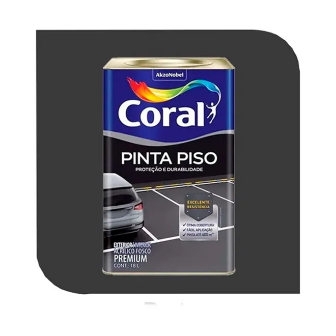 TINTA PINTA PISO 18L PRETO CORAL