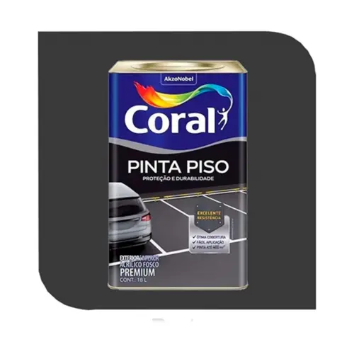 TINTA PINTA PISO 18L PRETO CORAL