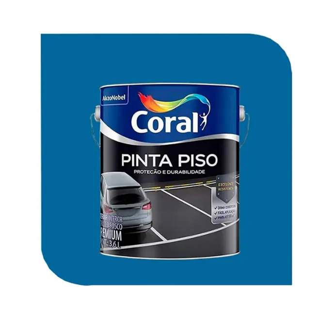 TINTA PINTA PISO 3,6L AZUL CORAL