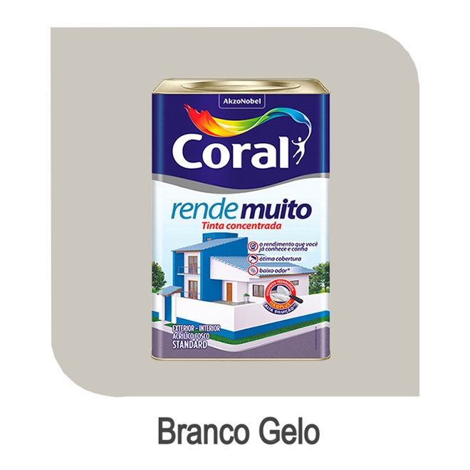 RENDE MUITO 18L BRANCO GELO CORAL - TINTA ACRILICA CORAL RENDE MUITO ...