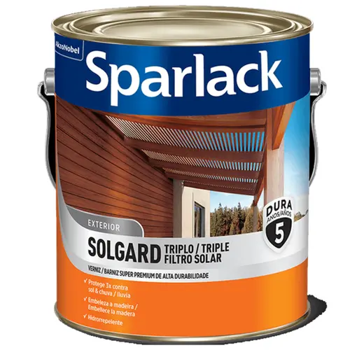 Verniz Solgard Sparlack Triplo Filtro Solar Mogno Brilhante 3,6Lts Coral