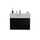 TOUCADOR MIZAR 80CM BRANCO/ PRETO CEROCHA