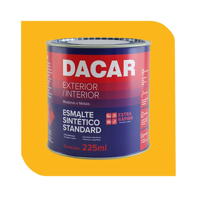 Esmalte Sintético Standard 225ml Amarelo Dacar