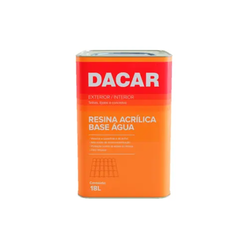 Resina Acrílica Incolor Base Agua 18 Litros Dacar