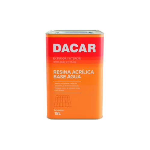 Resina Acrílica Incolor Base Agua 18 Litros Dacar