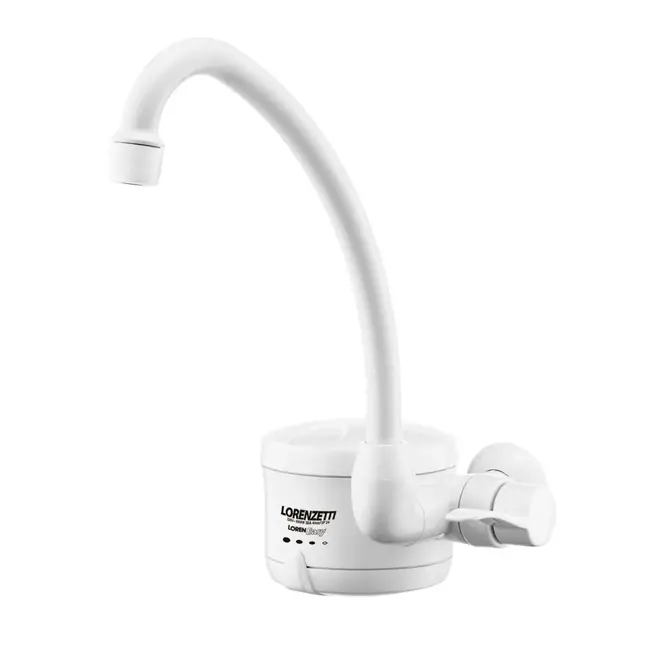 Torneira Eletrica Cozinha Loren Easy Branca Parede 5500W  220 V Lorenzetti