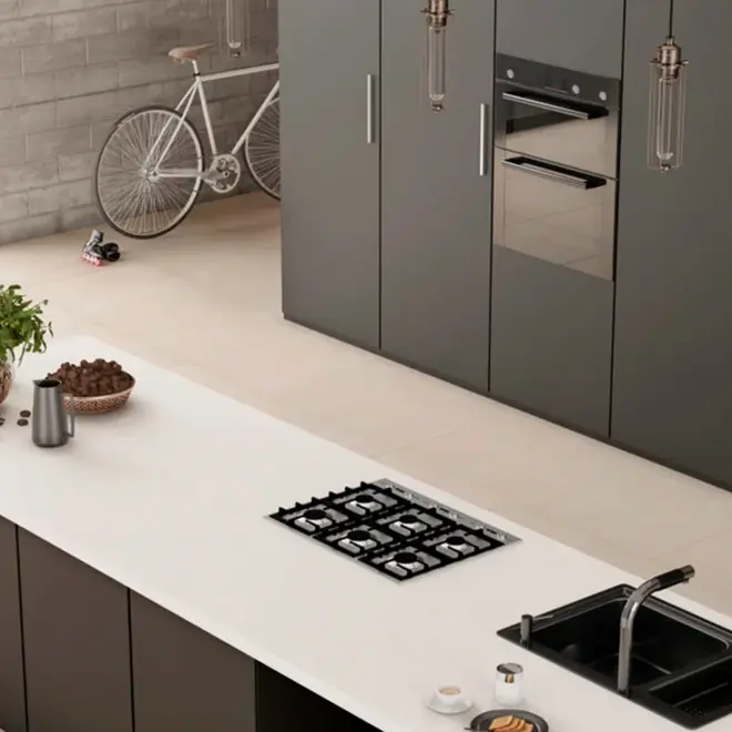 Porcelanato 80X80 Acetinado Hit Camel Natural RT Cx1,91m 12739E Portobello