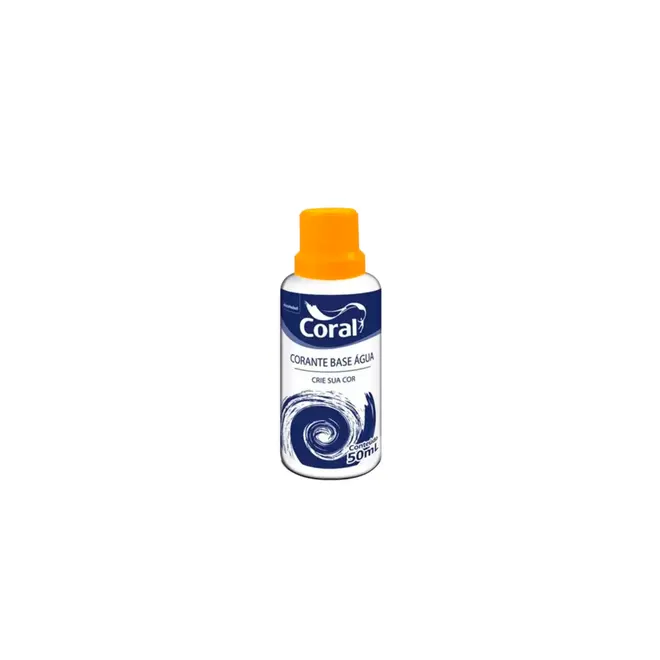 Corante Bisnaga BAse Água 50ml Amarelo Coral