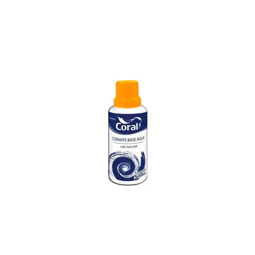 Corante Bisnaga BAse Água 50ml Amarelo Coral
