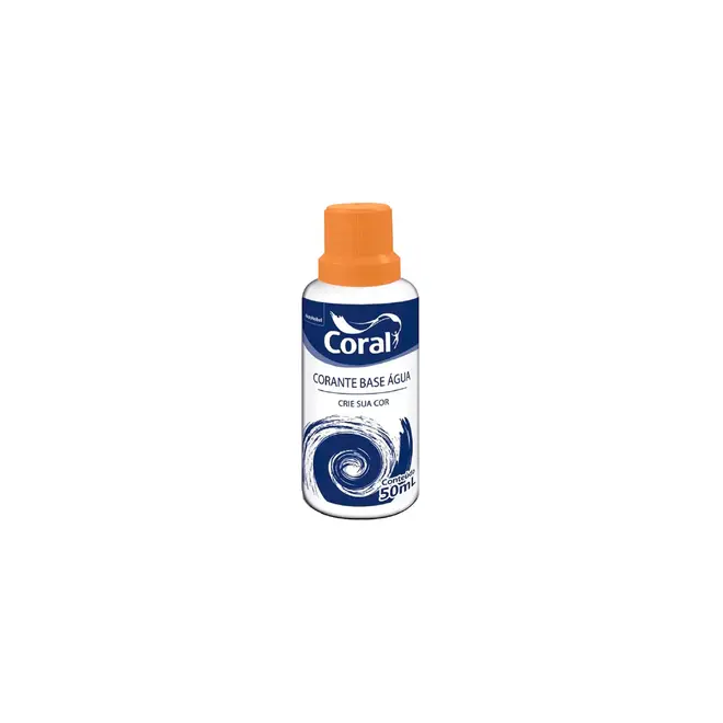 Corante Bisnaga Base Água 50ml Ocre Coral