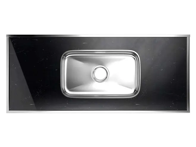 Pia de Cozinha Laminado 1,20 Cor Preto Absoluto Forminox