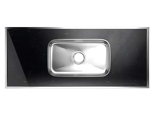 Pia de Cozinha Laminado 1,20 Cor Preto Absoluto Forminox