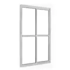 Porta de Correr Balcão 2 Folhas Exuberance Branco 210X150  Proex