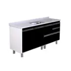 Gabinete de Cozinha Coliseu 174Cm Preto AJR