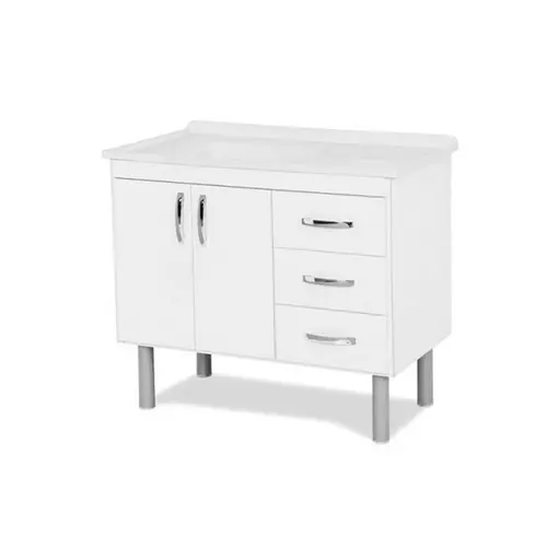 Gabinete de Cozinha Toquio 095Cm Branco Ajr