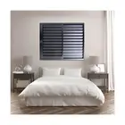 Veneziana de Aluminio 3 Folhas Preto Plus 100x150 Sem Grade Lux