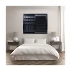 Veneziana de Aluminio 3 Folhas Preto Plus 100X120cm Com Grande Lux