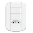 Conjunto Blanc+ 02 Interruptor Simples + Tomada 2P+T 20A/250v Branco 11339304 Fame