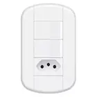 Conjunto Blanc+ 01 Interruptor Simples + Tomada 2P+T 10A/250v 11339294 Fame