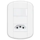 Conjunto Blanc+ Interruptor Simples + Tomada 2P+T 10A/250v Branco Fame