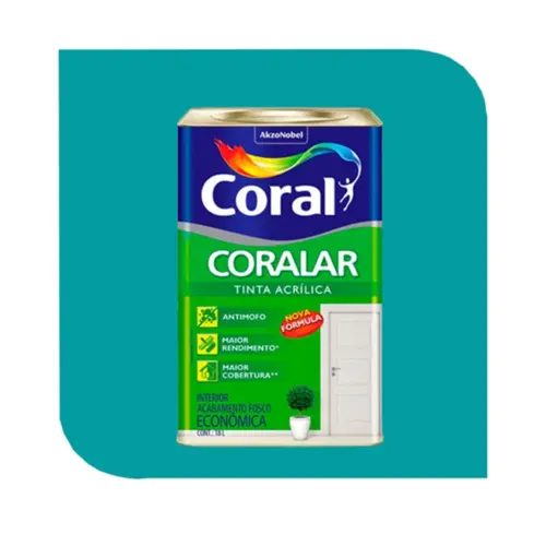 TINTA ACRILICA CORALAR 18L PAVAO CORAL