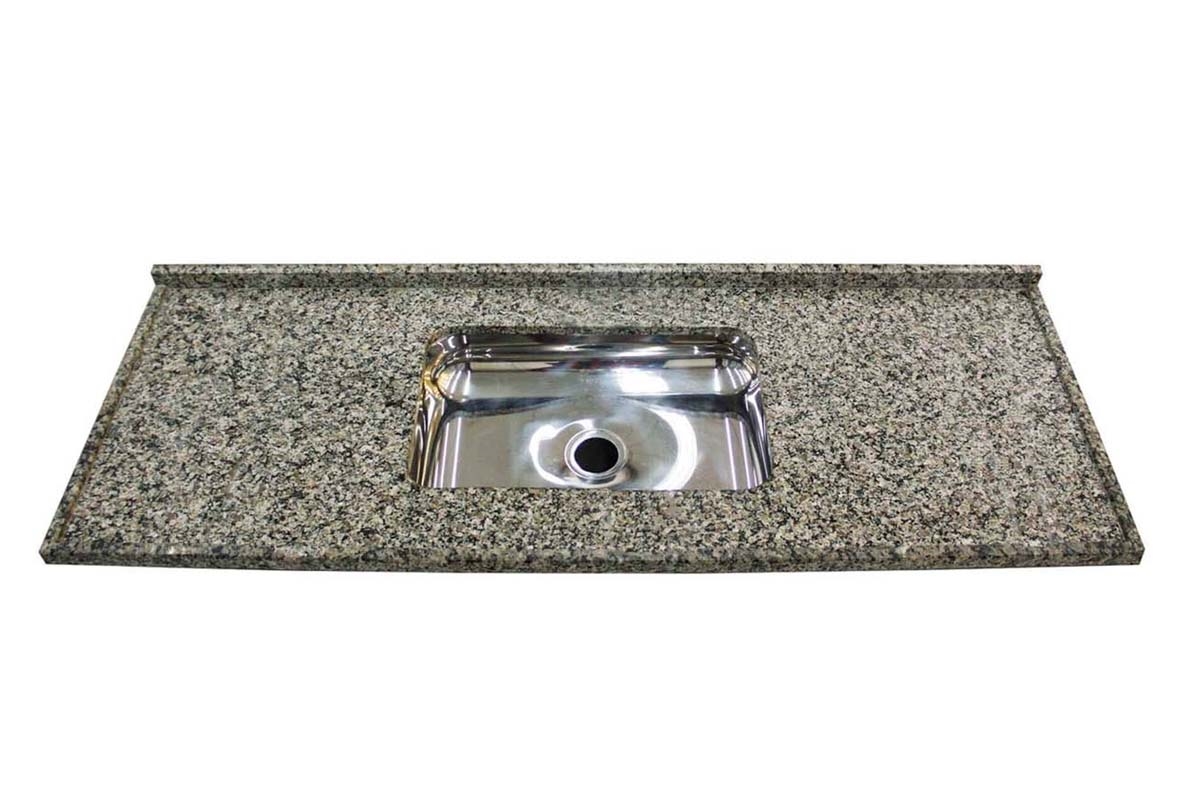 Pia Gran Prata Ocre 1,20 Rw - Pia de Cozinha Granito Prata 1,20 Ocre Rw ...