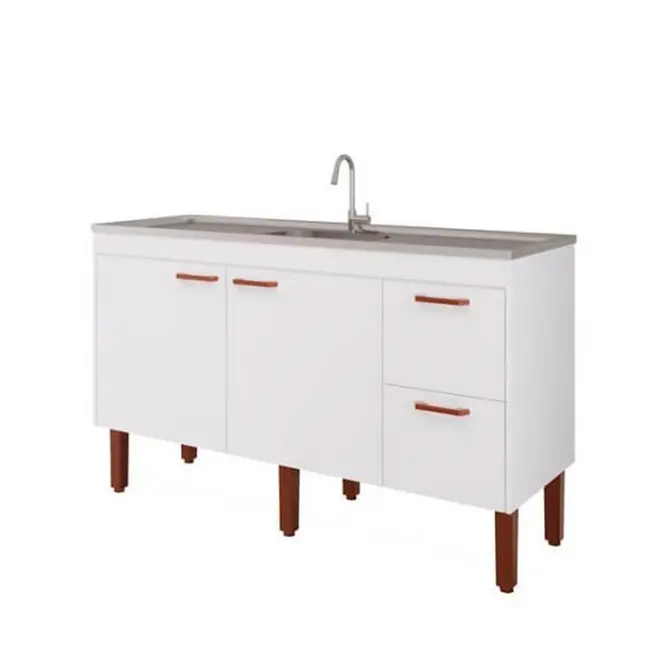 GABINETE DE COZINHA SLIM 1,44 BRANCO MGM
