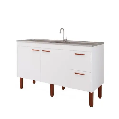 GABINETE DE COZINHA SLIM 1,44 BRANCO MGM