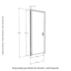 Porta de Madeira Lisa Mescla 210x62 Fech. Externa BT11 Esq Rodam