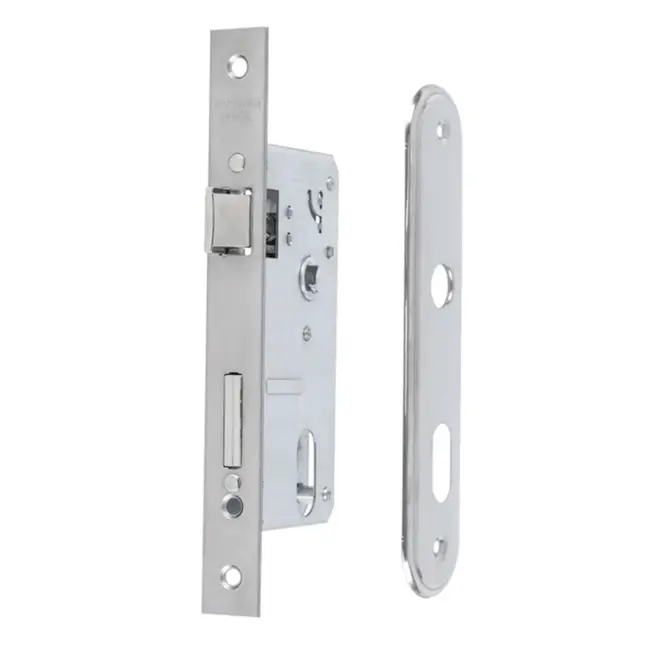 Fechadura Porta de Entrada Ext Cromado 40mm Chave Simples Concept