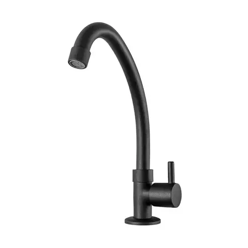 Torneira de Cozinha Mesa Bica Móvel Light Preta 1163 1/4 Volta BK59 Kelly