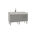 Gabinete de Cozinha Esmeralda 1,44m Branco/Cobalto Locatt