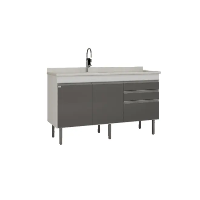 Gabinete de Cozinha Esmeralda 1,44m Branco/Opera Locatt