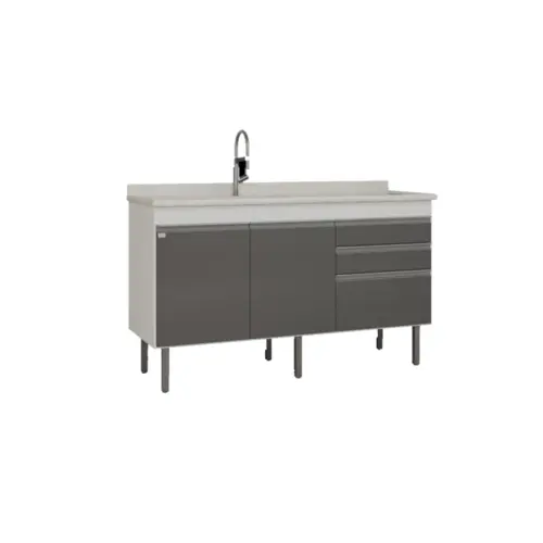 Gabinete de Cozinha Esmeralda 1,44m Branco/Opera Locatt