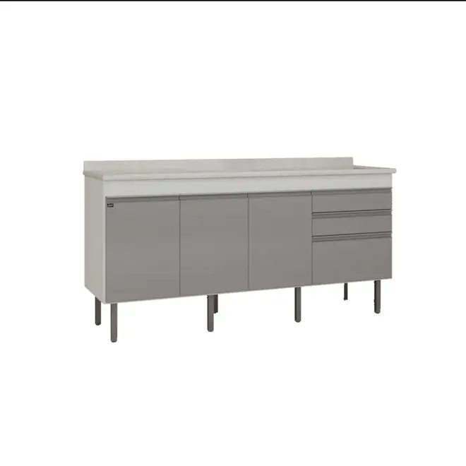 Gabinete de Cozinha Esmeralda 1,74m Branco/Cobalto Locatt
