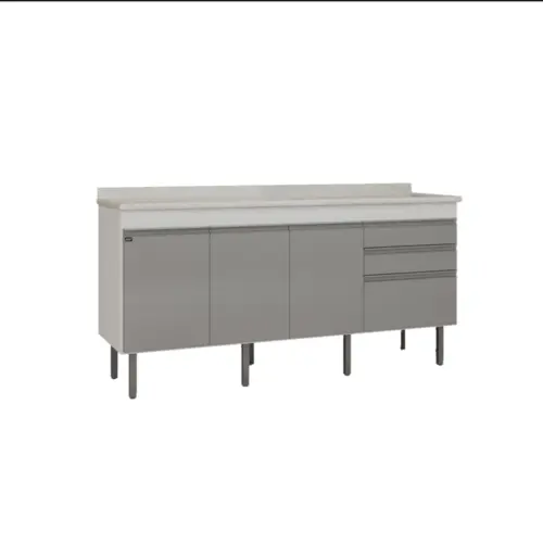 Gabinete de Cozinha Esmeralda 1,74m Branco/Cobalto Locatt