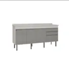 Gabinete de Cozinha Esmeralda 1,74m Branco/Cobalto Locatt