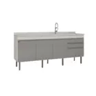 Gabinete de Cozinha Esmeralda 1,94m Branco/Cobalto Locatt