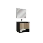 Kit Gabinete Banheiro Barcelona 60cm Nero/Barrique Locatt