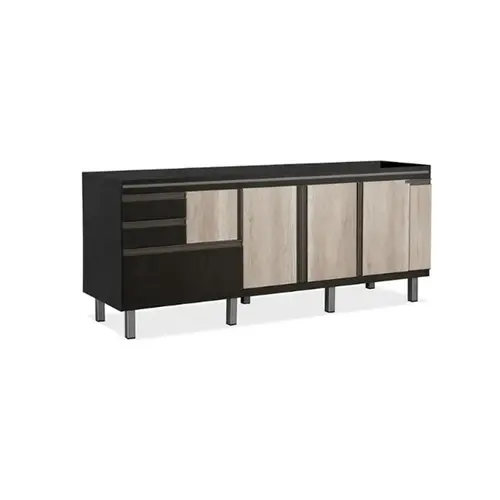 Gabinete De Cozinha New Elegance 1,94 Nero/Barrique - Locatt