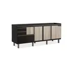 Gabinete De Cozinha New Elegance 1,94 Nero/Barrique - Locatt