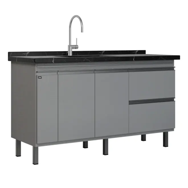 GABINETE DE COZINHA GLAMOUR 1,44M COBALTO/COBALTO LOCATT